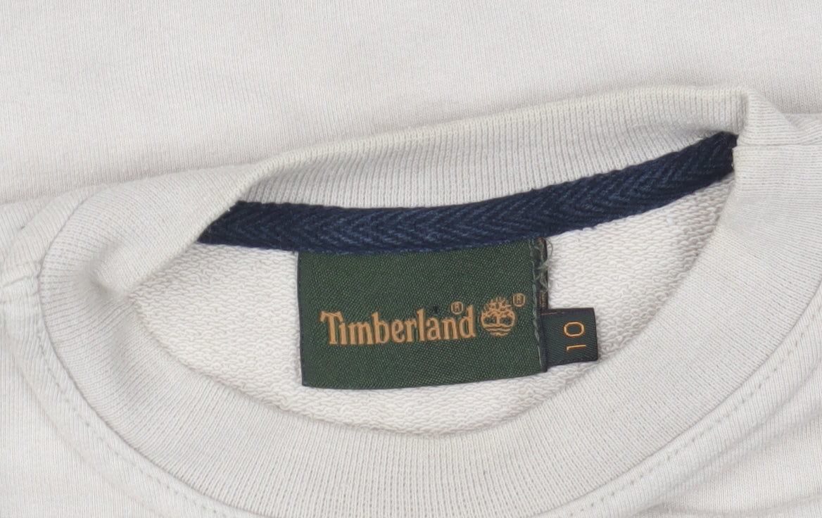 Womens UK 10 Regular Timberland Beige Pullover Sweatshirt