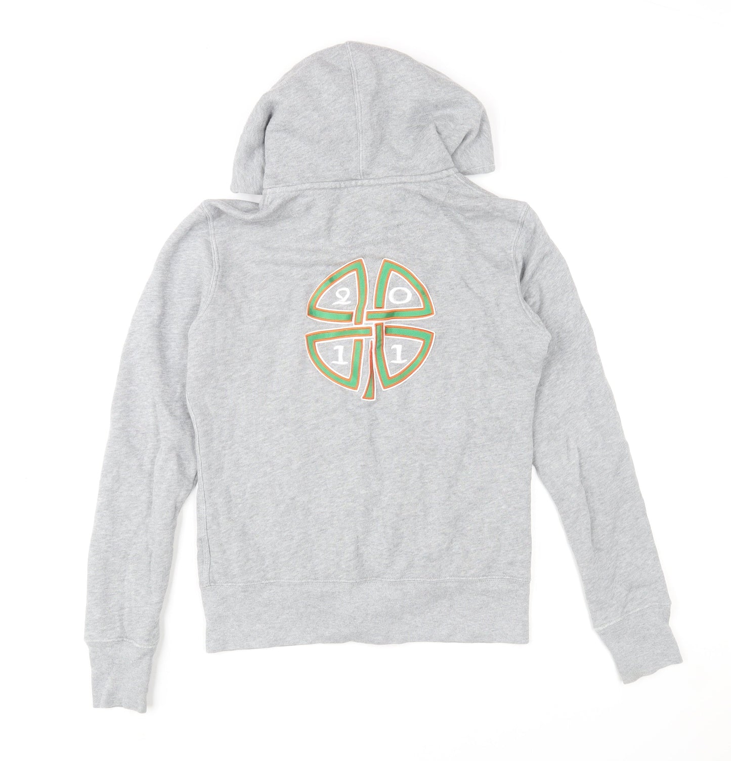 Nike Men's Grey Full Zip Hooded Sports Jacket Size S