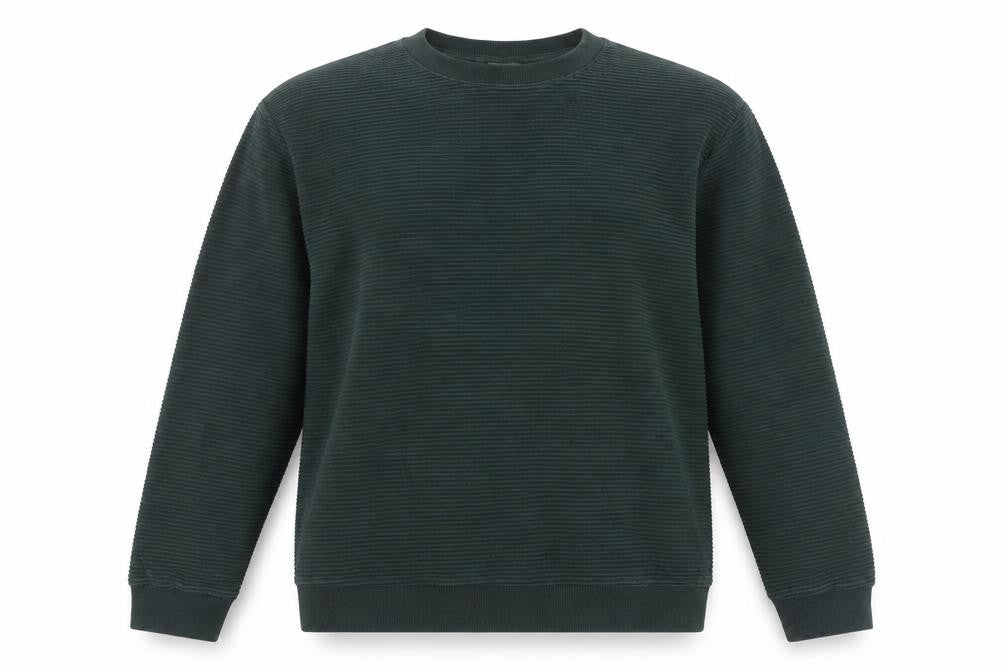 H&M Men's Green Regular Fit Crew Neck Knit Sweatshirt Size M