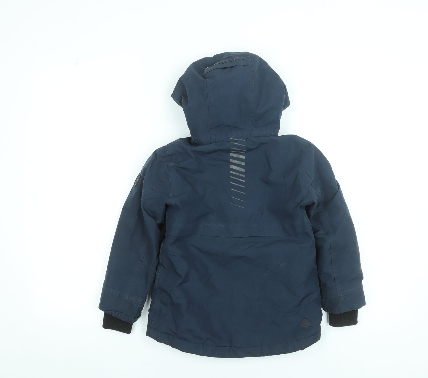 Next Boys Blue Hooded Parka Coat 5 Years Polyester Lined Winter Jacket