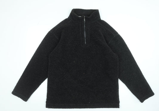 Mackays Men's Black Fleece 1/4 Zip Pullover Sweatshirt Size S