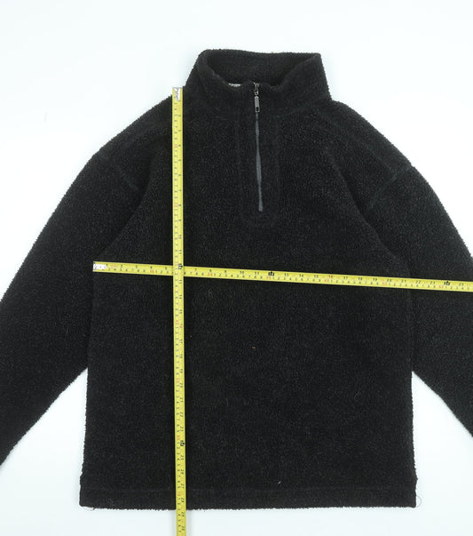 Mackays Men's Black Fleece 1/4 Zip Pullover Sweatshirt Size S