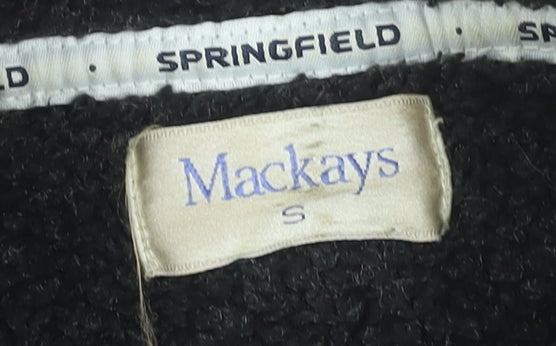 Mackays Men's Black Fleece 1/4 Zip Pullover Sweatshirt Size S