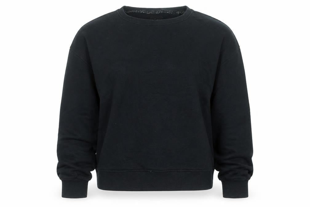 Front view of Only Women's Black XS Pullover Sweatshirt 100% Cotton Casual