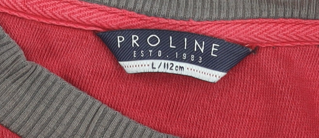 Proline Men’s Red Pullover Sweatshirt L Sports Graphic Vintage