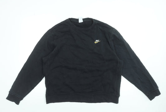 Nike Men’s Black Crew Neck Pullover Sweatshirt Size L