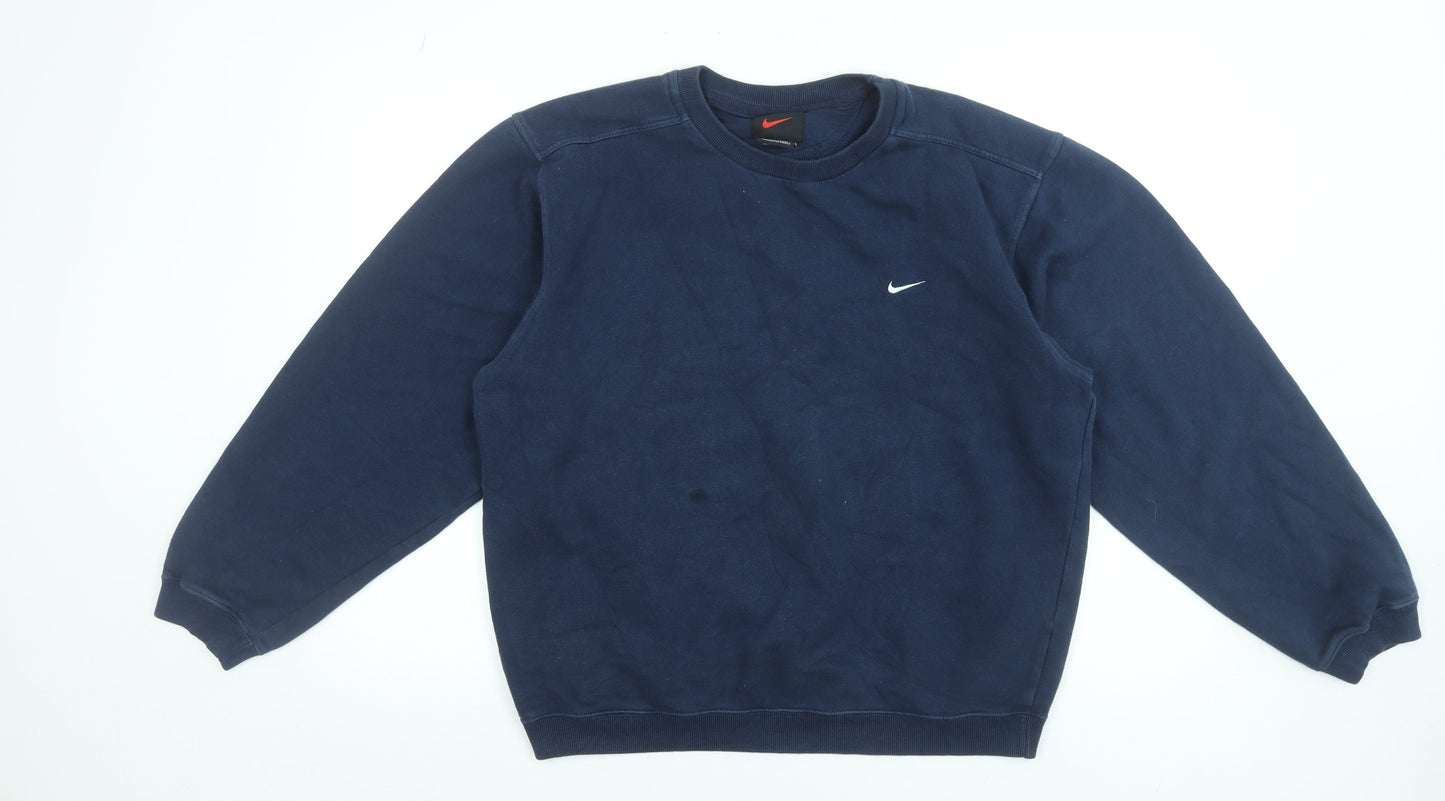 Nike Men's Blue Crew Neck Pullover Sweatshirt Size M