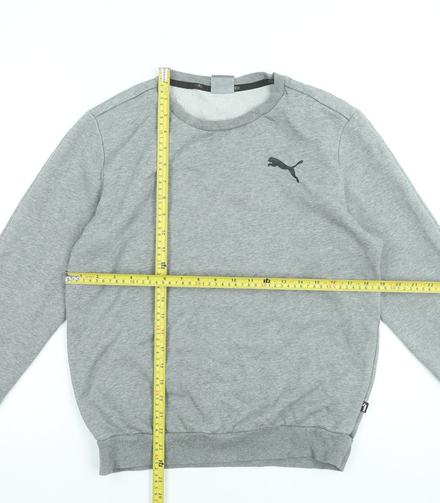 Mens UK S Classic PUMA Grey Pullover Sweatshirt
