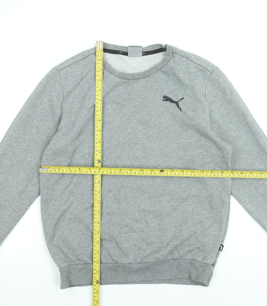 Mens UK S Classic PUMA Grey Pullover Sweatshirt