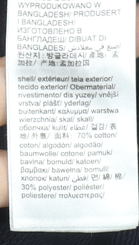 Tommy Hilfiger Girls Black Sweatshirt Size 152 Varsity Crew Neck Logo Jumper