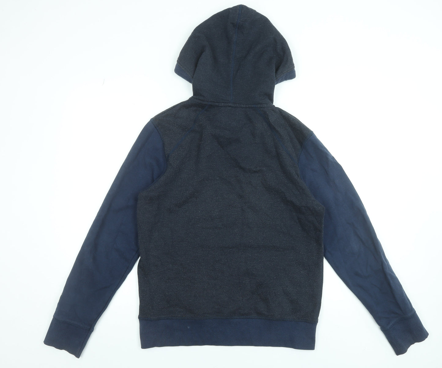 Mens UK M Regular JACK & JONES Blue Henley Hoodie