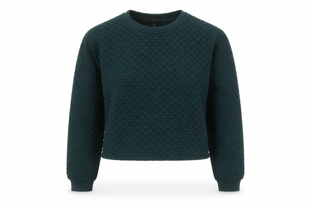 Topshop Women Black Textured Pullover Sweatshirt UK 8
