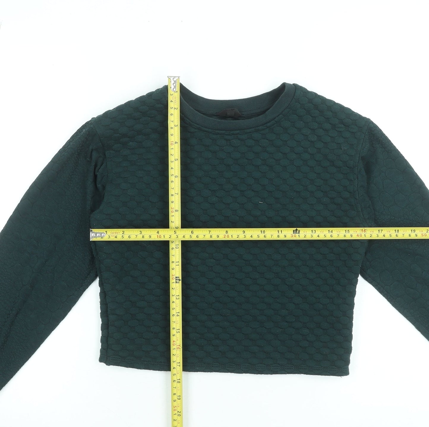 Topshop Women Black Textured Pullover Sweatshirt UK 8