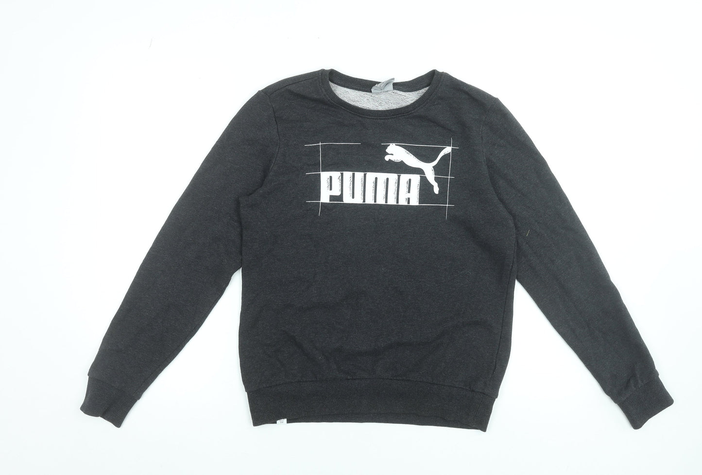 Womens UK 12 Regular PUMA Black Pullover Sweatshirt