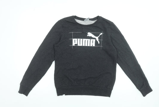 Womens UK 12 Regular PUMA Black Pullover Sweatshirt