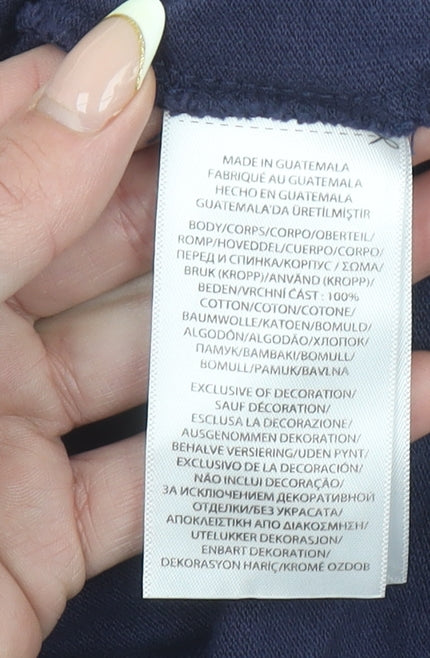 Ralph Lauren Boys Blue Polo Shirt Slim Fit Size 10-12 Years Logo Cotton