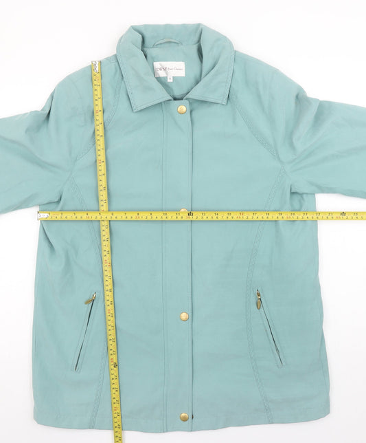 EWM Pure Classics Women's Teal Mid-Length Jacket Size 16 Polyester Nylon