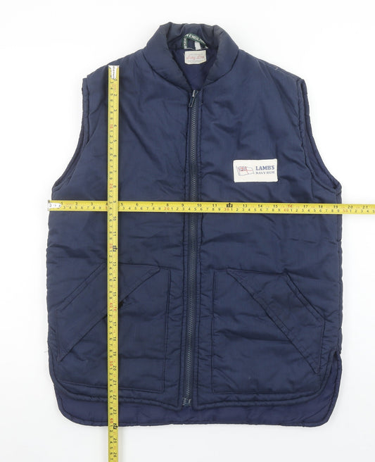 Tony Lee Men's Blue Insulated Full Zip Bodywarmer Vest Size 36
