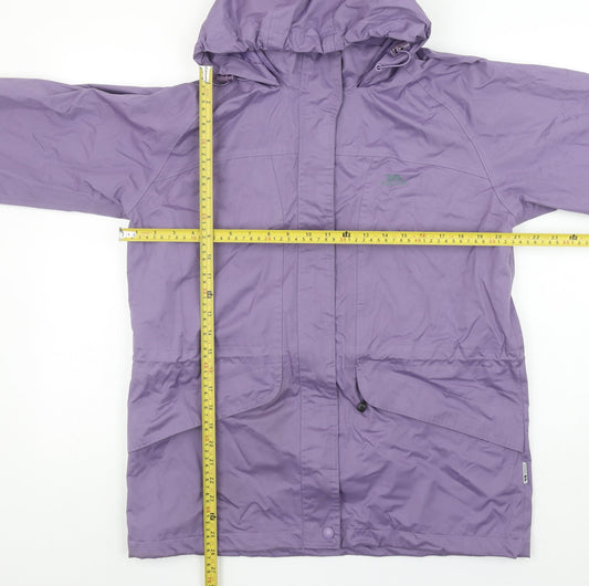 Womens UK Size M Regular Trespass Purple Polyester Blend Jacket