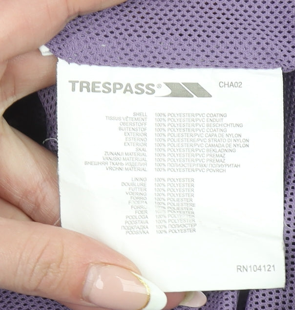 Womens UK Size M Regular Trespass Purple Polyester Blend Jacket