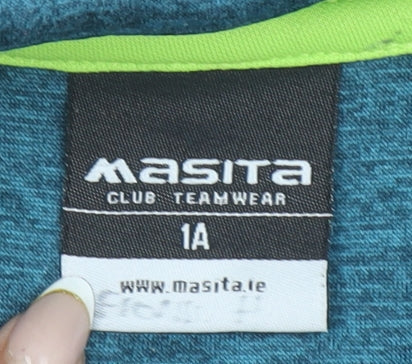 Masita Boys Blue Graphic 1/4 Zip Pullover Sweatshirt 1A Polyester GAA Cúl Camps