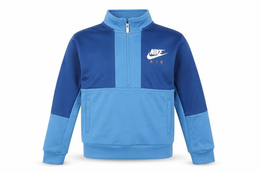 Nike Boys Blue 1/4 Zip Colourblock Sweatshirt 6-7 Years