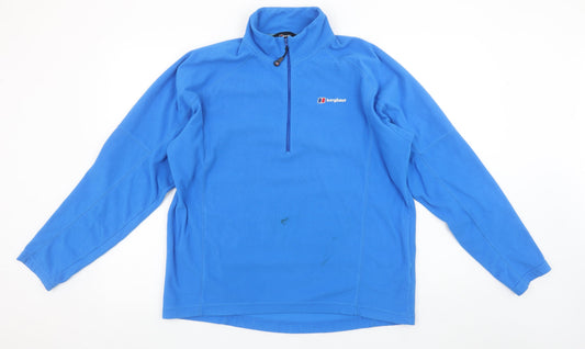 Berghaus Men's Blue Fleece Half Zip Pullover Sweatshirt Size L