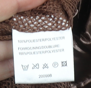 Venca Women Brown Hooded Water Resistant Rain Coat Jacket XL