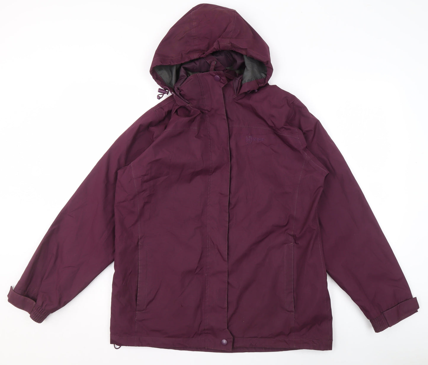 Hi Gear Womens Purple Waterproof Hooded Parka Jacket Size 12