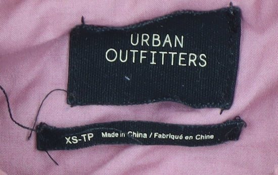 Urban Outfitters Womens Pink Fleece Bomber Jacket XS