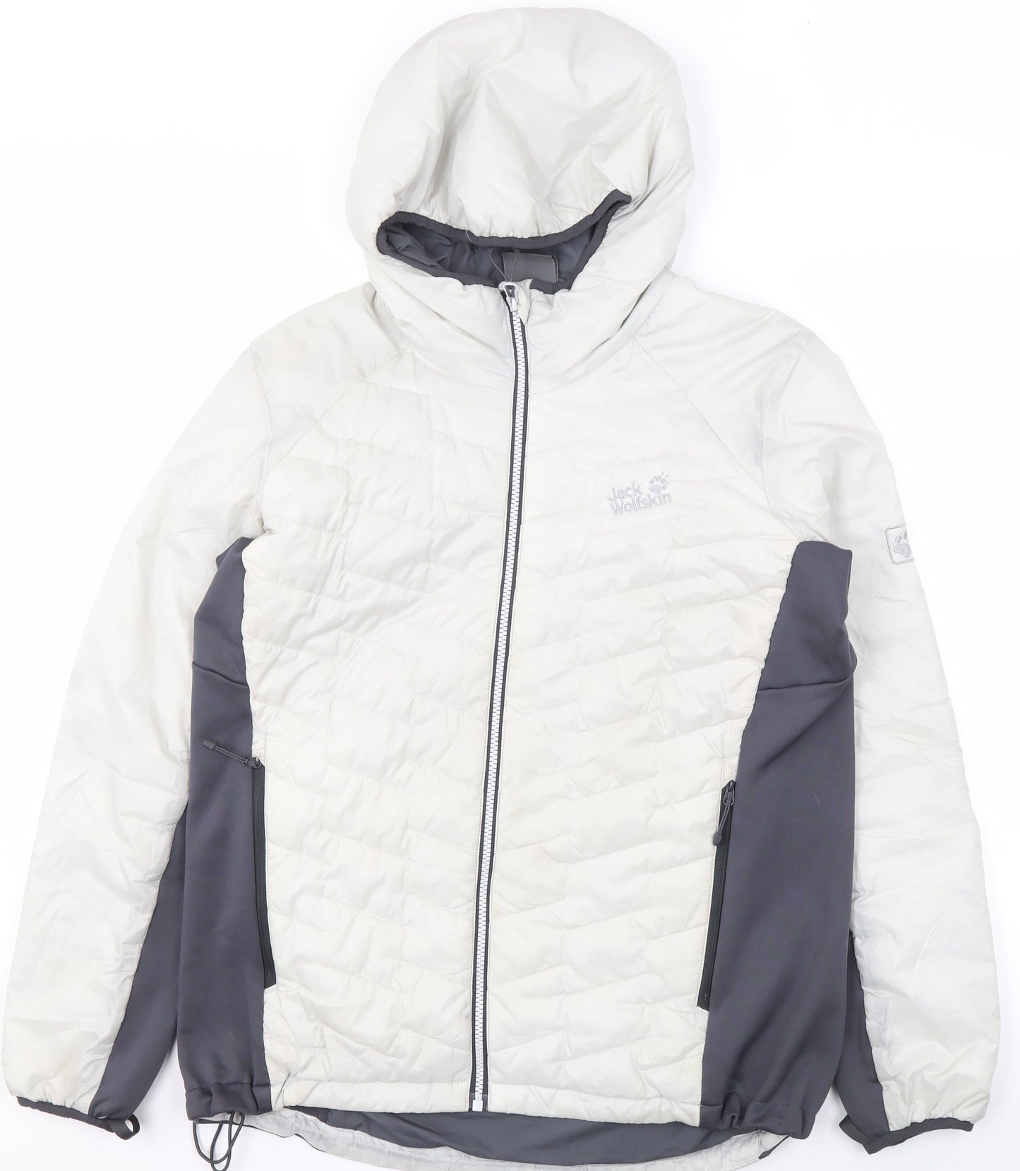 Jack Wolfskin Men's Grey S Hooded Puffer Jacket Outdoor Coat