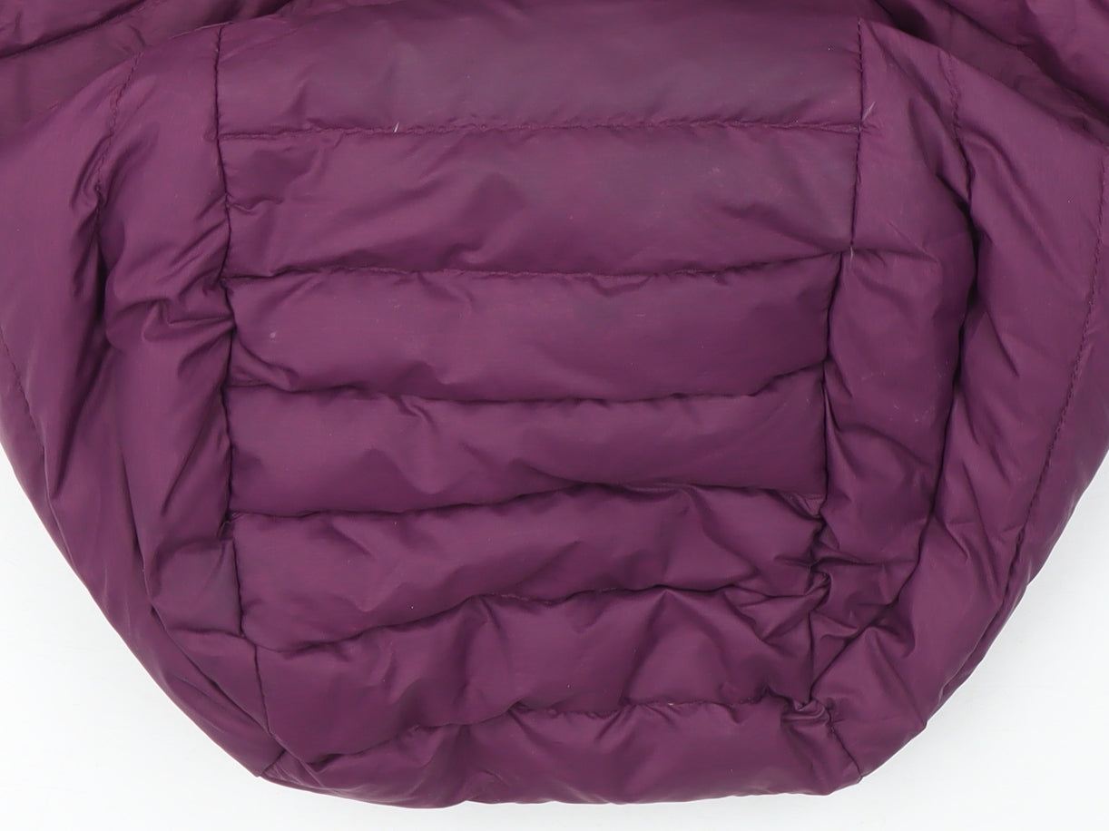 Mountain Ridge Womens Purple Size 14 Quilted Hooded Puffer Jacket