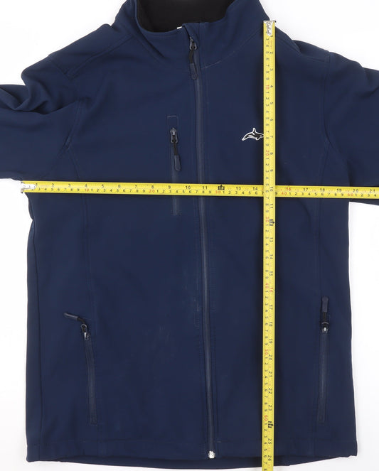 Killer Whale Men's Blue Softshell Jacket M Water Resistant Outdoor Zip