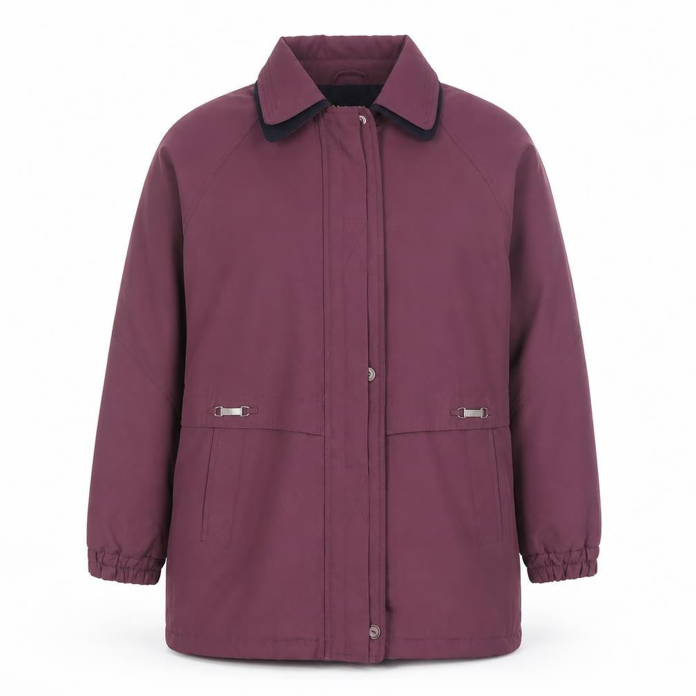 London Paris New York Womens Purple Size 18 Long Parka Jacket
