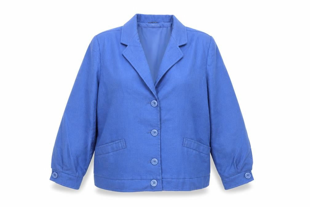 Pitlochry Womens Blue Wool Blazer Jacket Size 7 Classic Style