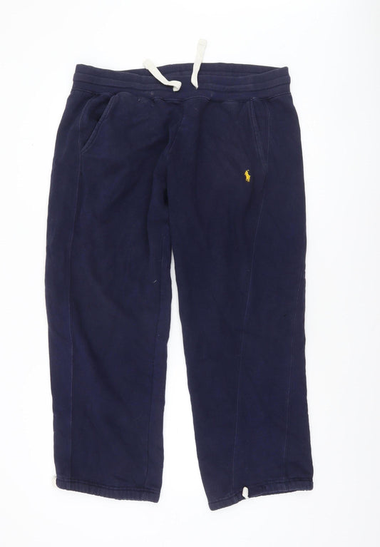 Polo Ralph Lauren Men's Blue XL Fleece Sweatpants Elastic Waist