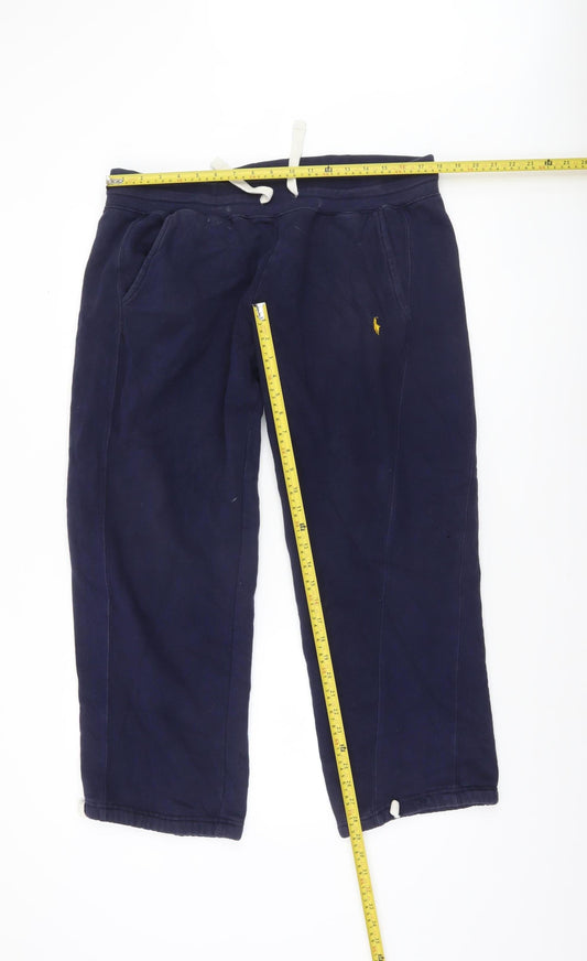 Polo Ralph Lauren Men's Blue XL Fleece Sweatpants Elastic Waist