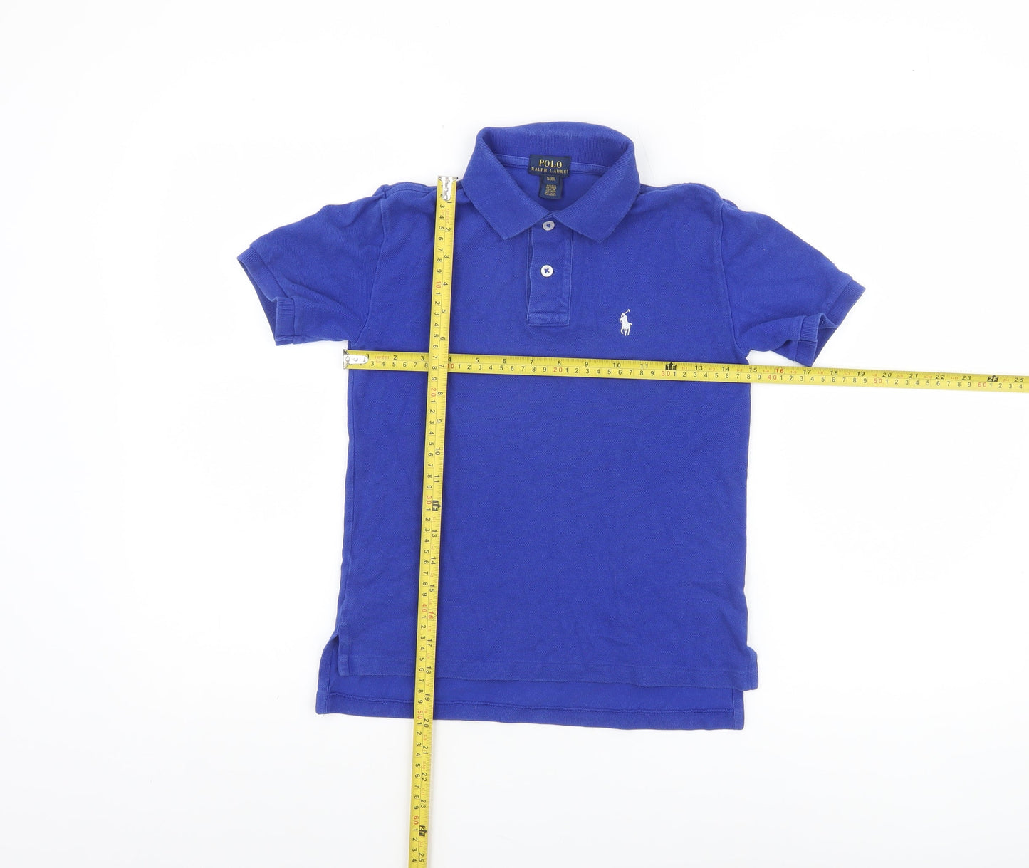 Ralph Lauren Boys Blue 8 Years Polo Shirt Short Sleeve Cotton