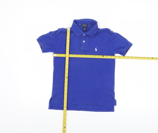 Ralph Lauren Boys Blue 8 Years Polo Shirt Short Sleeve Cotton