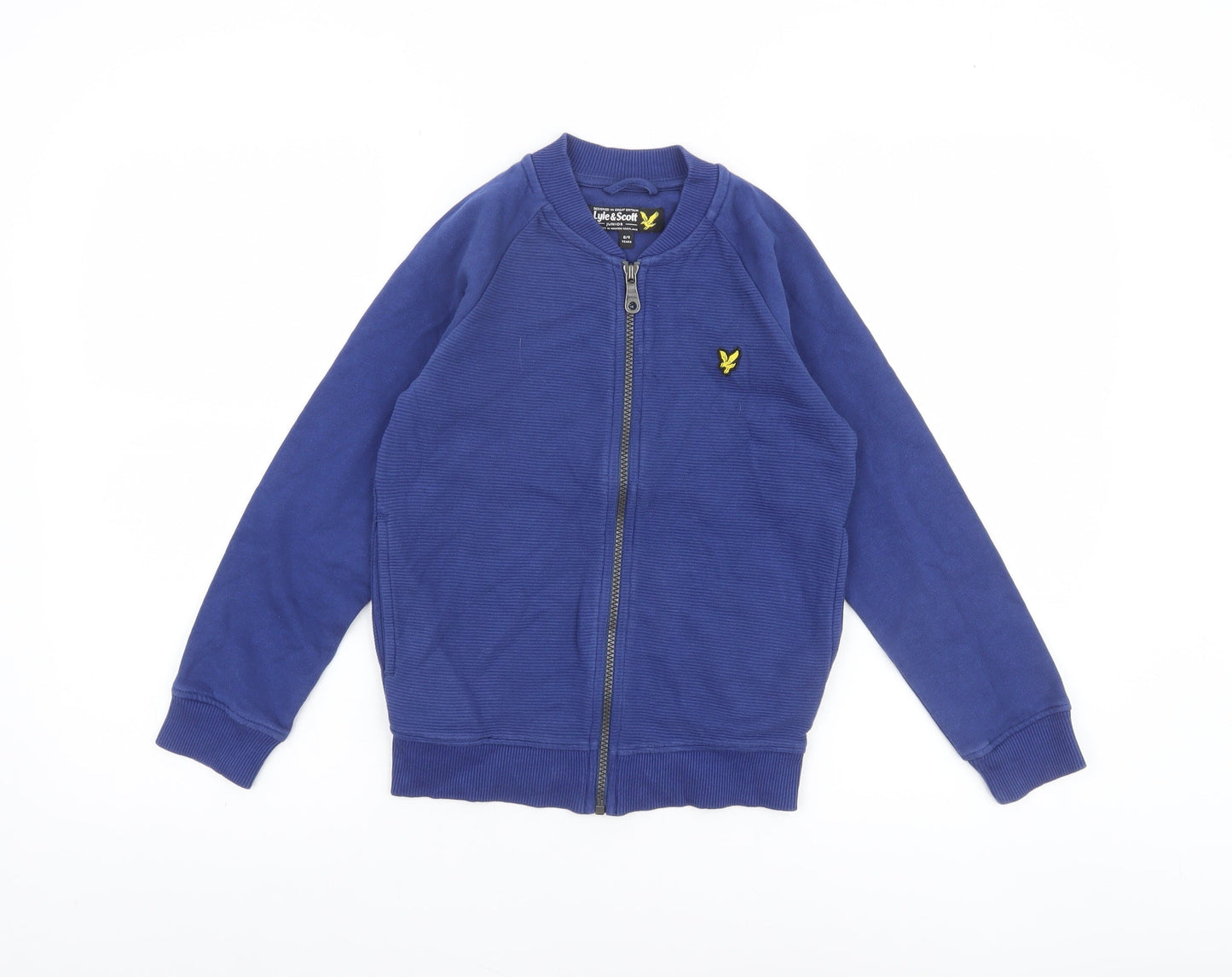 Lyle & Scott Boys Blue Full Zip Cotton Bomber Jacket 8-9 Years