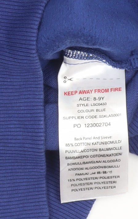 Lyle & Scott Boys Blue Full Zip Cotton Bomber Jacket 8-9 Years