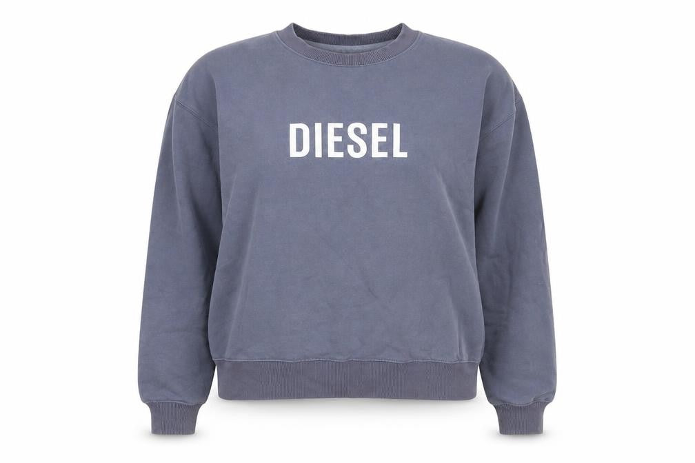Womens UK S Regular Diesel Blue Pullover Sweatshirt