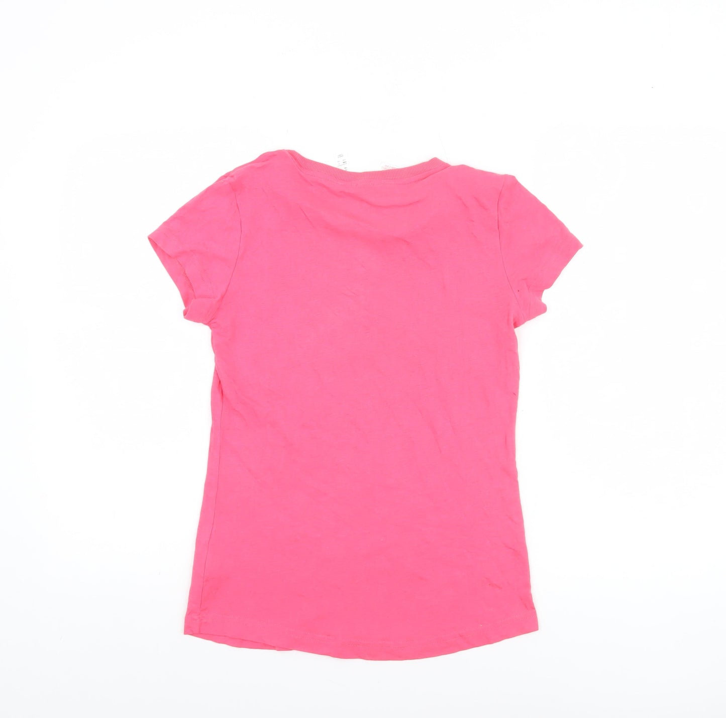 Adidas Girls Pink Logo T-Shirt 13-14 Years Lightweight Casual Top