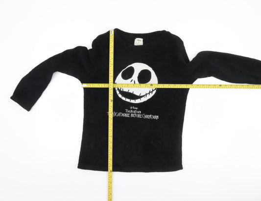 Disney Women’s Black XS Fleece Nightshirt Jack Skellington The Nightmare Before Christmas