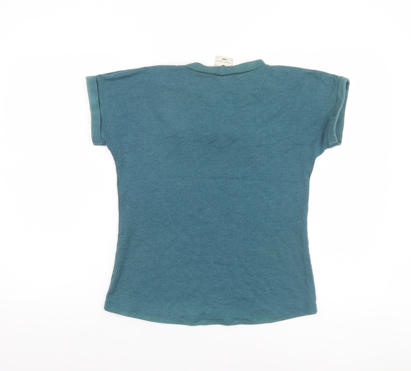 Lee Cooper Girls Blue Graphic Smiley Short Sleeve T-Shirt 6 Years