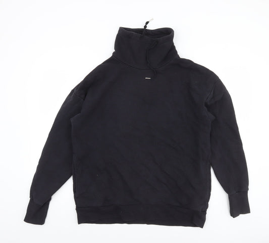 Editor's Cut Womens Black Size 14 Funnel Neck Pullover Sweatshirt