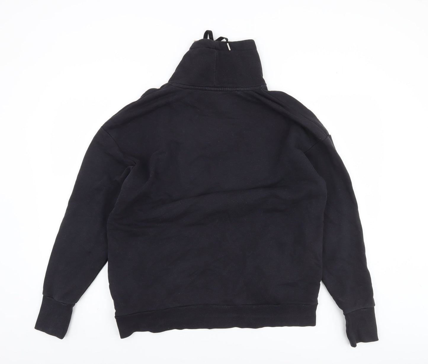Editor's Cut Womens Black Size 14 Funnel Neck Pullover Sweatshirt