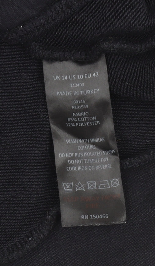 Editor's Cut Womens Black Size 14 Funnel Neck Pullover Sweatshirt