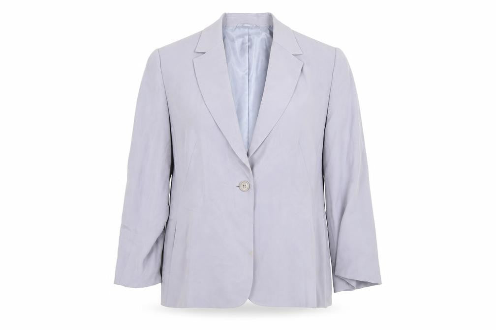 Windsmoor Womens Purple 3/4 Sleeve Lined Blazer Size 14
