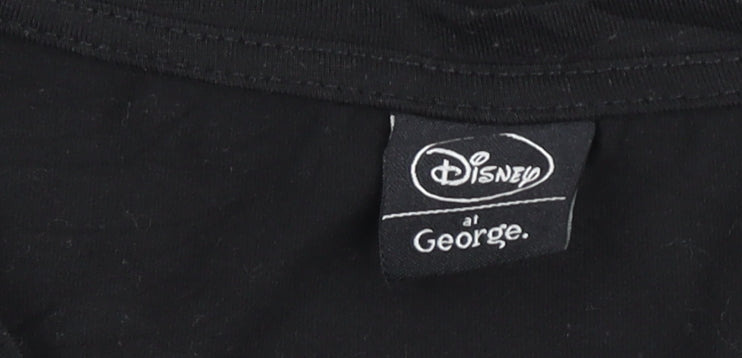 Disney at George Womens Black Minnie Mouse Sequin T-Shirt UK 14